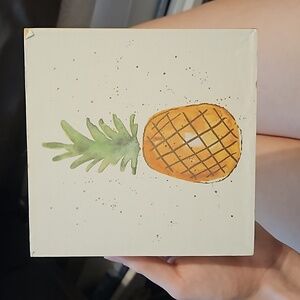 Pineapple square art piece